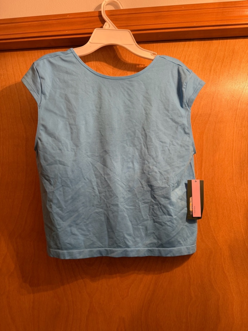 Sky Light Blue Short Sleeve Scoop Neck Tee